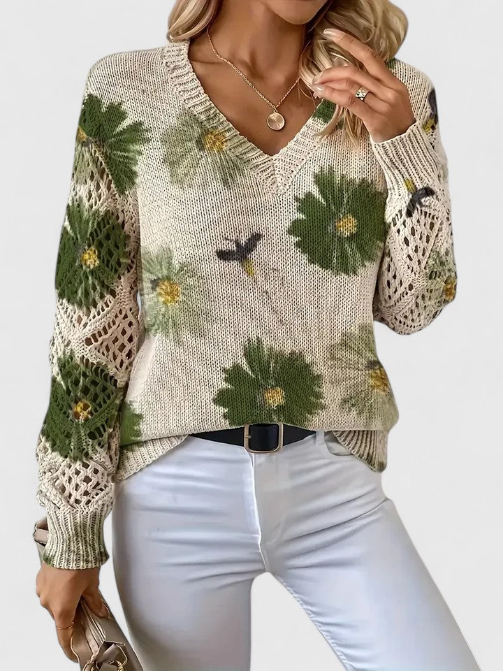 Annelies | Pull élégant avec motif floral
