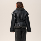 Elvira | Manteau en shearling ceinturé