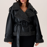 Elvira | Manteau en shearling ceinturé