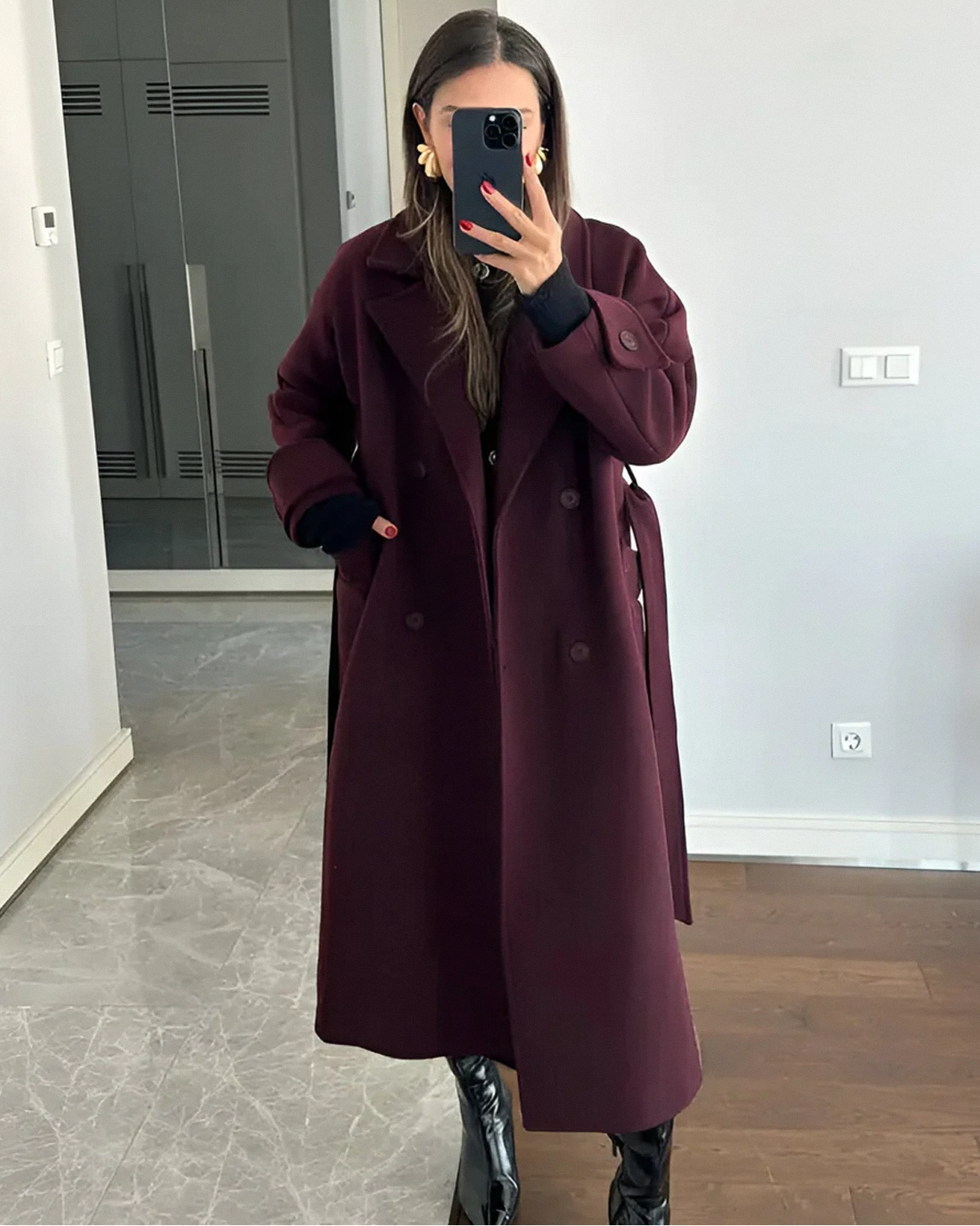 Amalia | Trench-coat Bordeaux