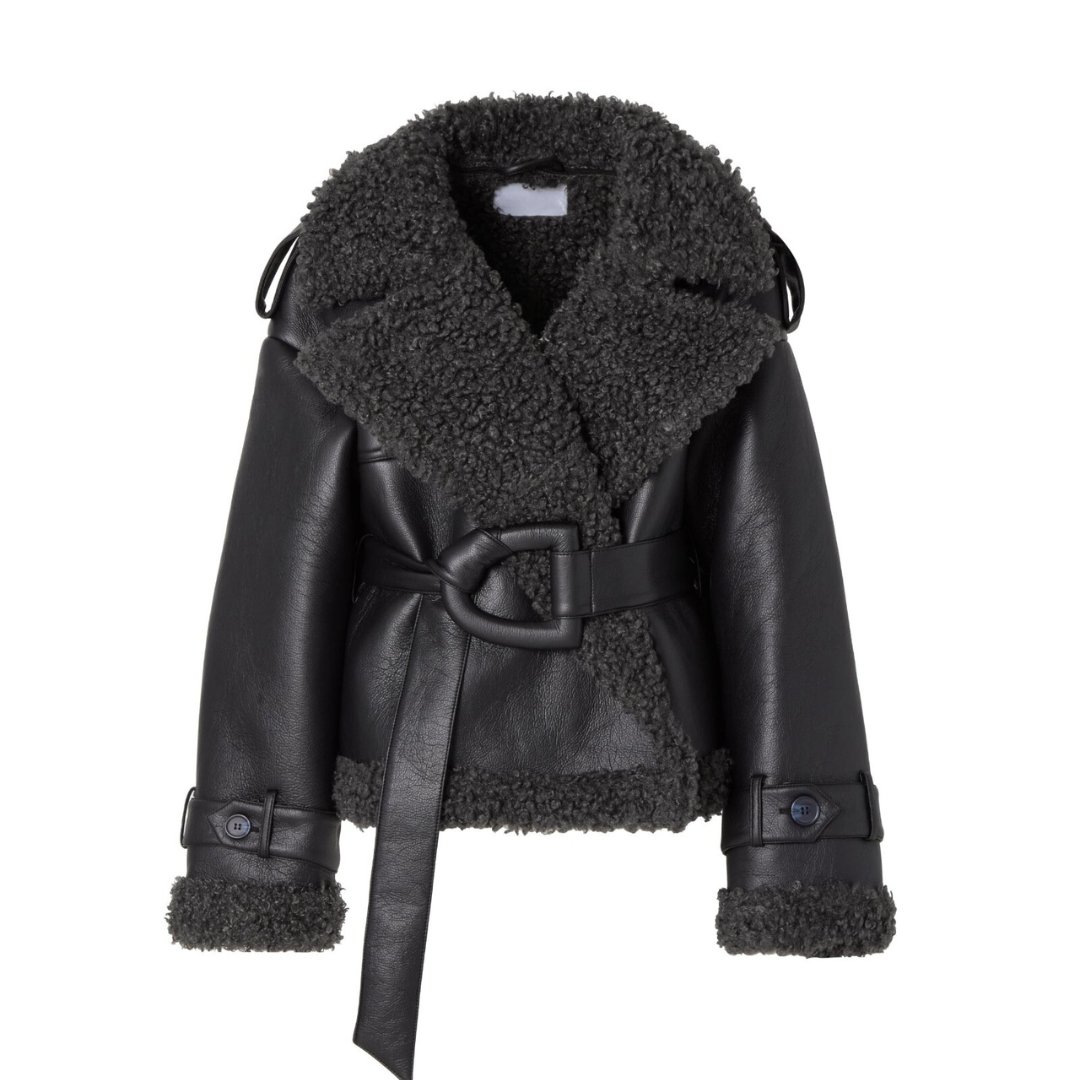 Elvira | Manteau en shearling ceinturé