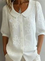 Sara | Blouse brodée de fleurs