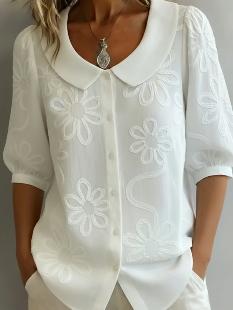 Sara | Blouse brodée de fleurs
