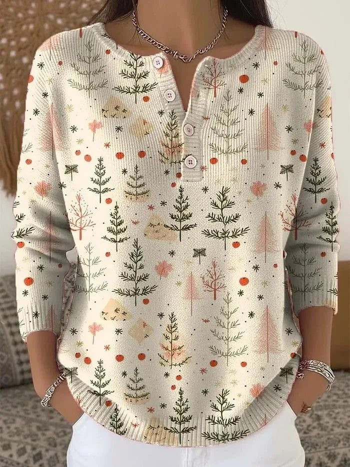 Hallie - Pull de Noël avec boutons