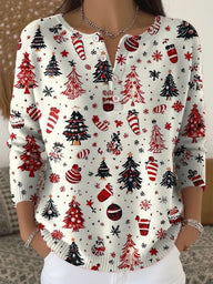 Hallie - Pull de Noël avec boutons