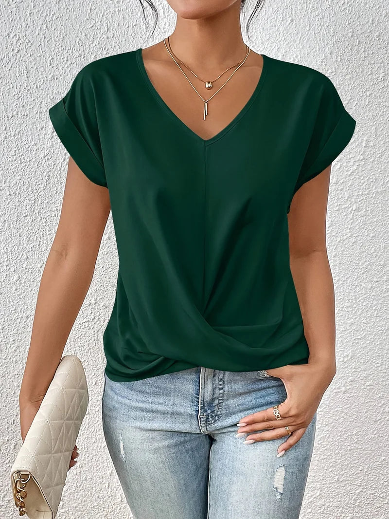 Mila | T-shirt col V décontracté