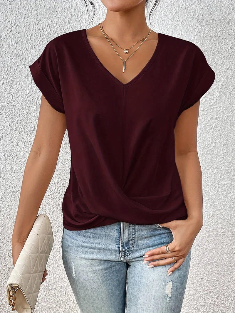 Mila | T-shirt col V décontracté
