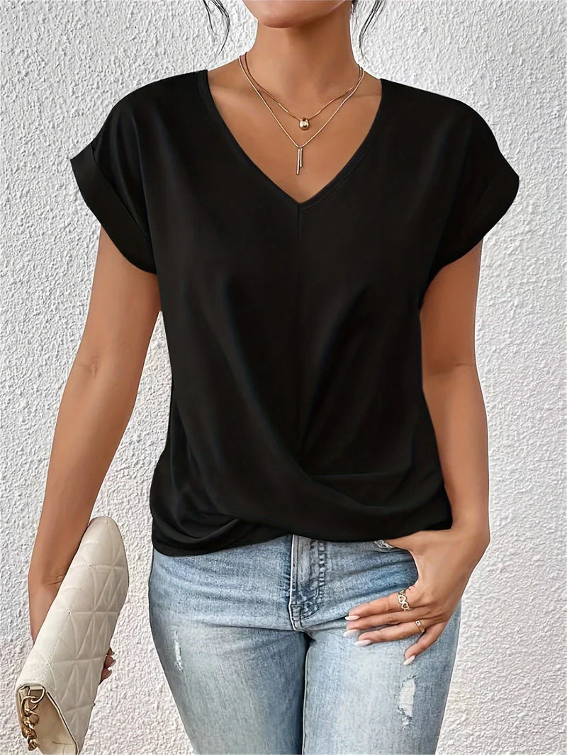 Mila | T-shirt col V décontracté