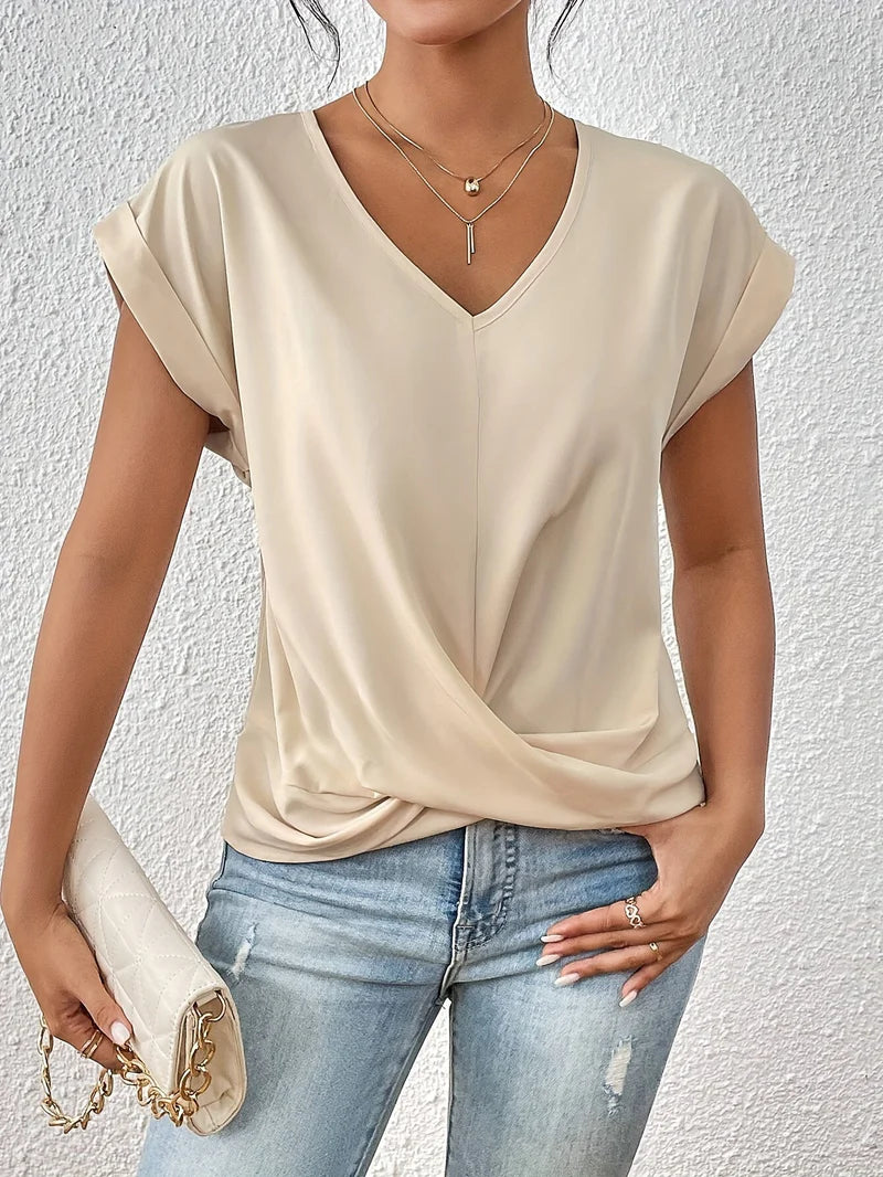 Mila | T-shirt col V décontracté